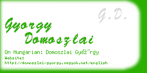 gyorgy domoszlai business card